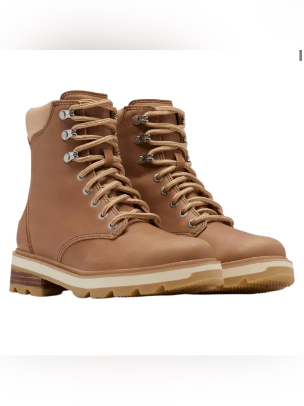 NWT Sorel Lennox Lace STKD WP Boots | Ceramic/Canoe | Size: Women’s 11